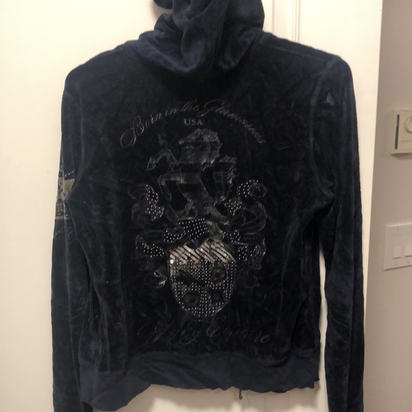 Navy juicy couture hoodie - Picture 2 of 2
